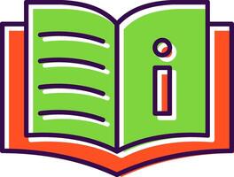 Book Filled  Icon vector