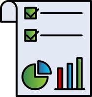 Market Trends Line Filled Gradient  Icon vector