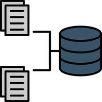 Data Collection Line Filled Gradient  Icon vector