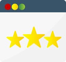 Web Rating Flat Gradient  Icon vector