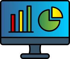 Dashboard Line Filled Gradient  Icon vector