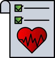 Health Graph Line Filled Gradient  Icon vector