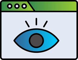 Visualization Line Filled Gradient  Icon vector