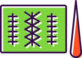 Stitches Filled  Icon vector