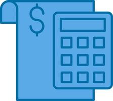 Calculate Filled Blue  Icon vector