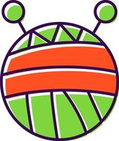 Wool Filled  Icon vector