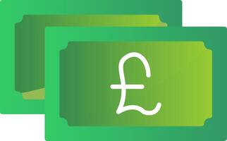 Pound Currency Flat Gradient  Icon vector