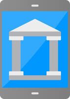 Mobile Banking Flat Gradient  Icon vector