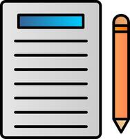 Notes Line Filled Gradient  Icon vector