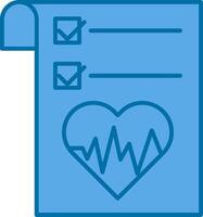 Health Graph Filled Blue  Icon vector
