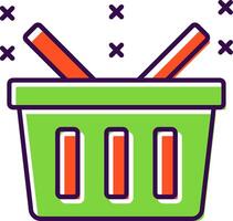 Basket Filled  Icon vector
