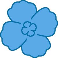 Violet Filled Blue  Icon vector