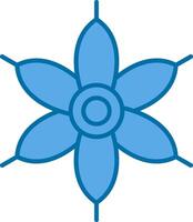 Lantana Filled Blue  Icon vector