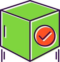 Box Filled  Icon vector