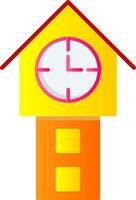 Tower Watch Flat Gradient  Icon vector