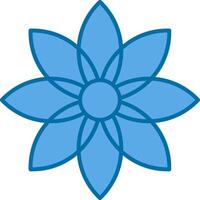 Dandelion Filled Blue  Icon vector