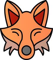 Fox Line Filled Gradient  Icon vector