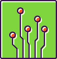 Circuit Filled  Icon vector