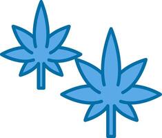 Hemp Filled Blue  Icon vector