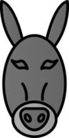 Burro línea lleno degradado icono vector