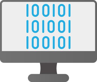 Binary Code Flat Gradient  Icon vector