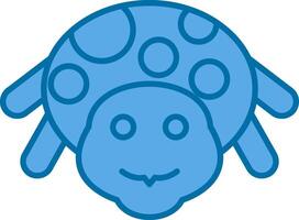 Turtle Filled Blue  Icon vector