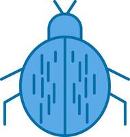 Beetle Filled Blue  Icon vector