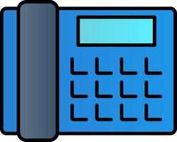 Telephone Line Filled Gradient  Icon vector
