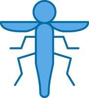 Insect Filled Blue  Icon vector
