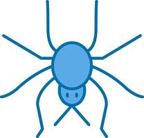 Spider Filled Blue  Icon vector