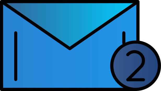 Message Received Line Filled Gradient  Icon vector