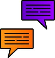 Conversation Line Filled Gradient  Icon vector