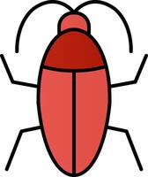 cucaracha línea lleno degradado icono vector