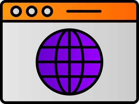 Web Line Filled Gradient  Icon vector