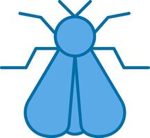 Moth Filled Blue  Icon vector