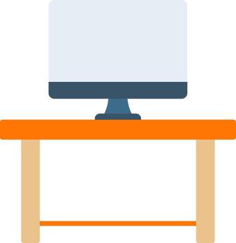 trabajo espacio plano degradado icono vector