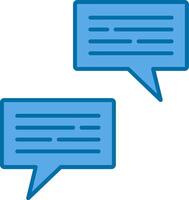 Conversation Filled Blue  Icon vector