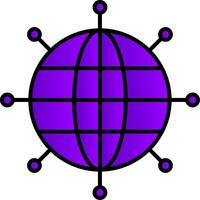 Networking Line Filled Gradient  Icon vector