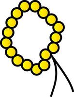 Rosary Line Filled Gradient  Icon vector