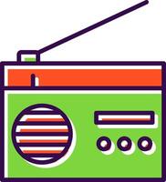 Radio Filled  Icon vector