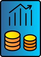 Finance Report Line Filled Gradient  Icon vector