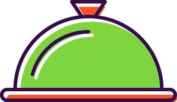 Serving Dish Filled  Icon vector