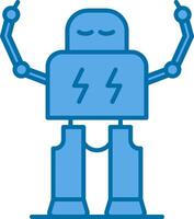 Robotics Filled Blue  Icon vector