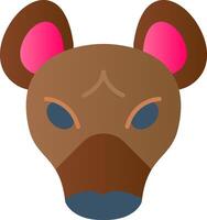 Hyena Flat Gradient  Icon vector