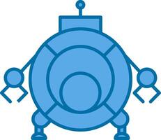 Robotics Filled Blue  Icon vector