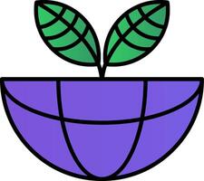 Ecosystem Line Filled Gradient  Icon vector