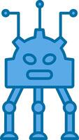 Robotics Filled Blue  Icon vector