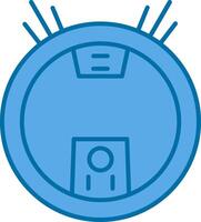 Robot Vacuum Filled Blue  Icon vector