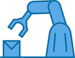 Robotic Arm Filled Blue  Icon vector