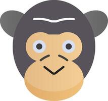 Gorilla Flat Gradient  Icon vector